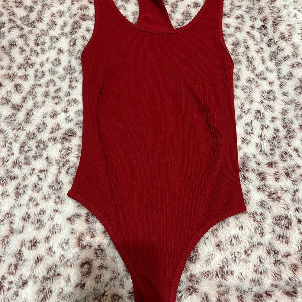 Red One Piece body suit
